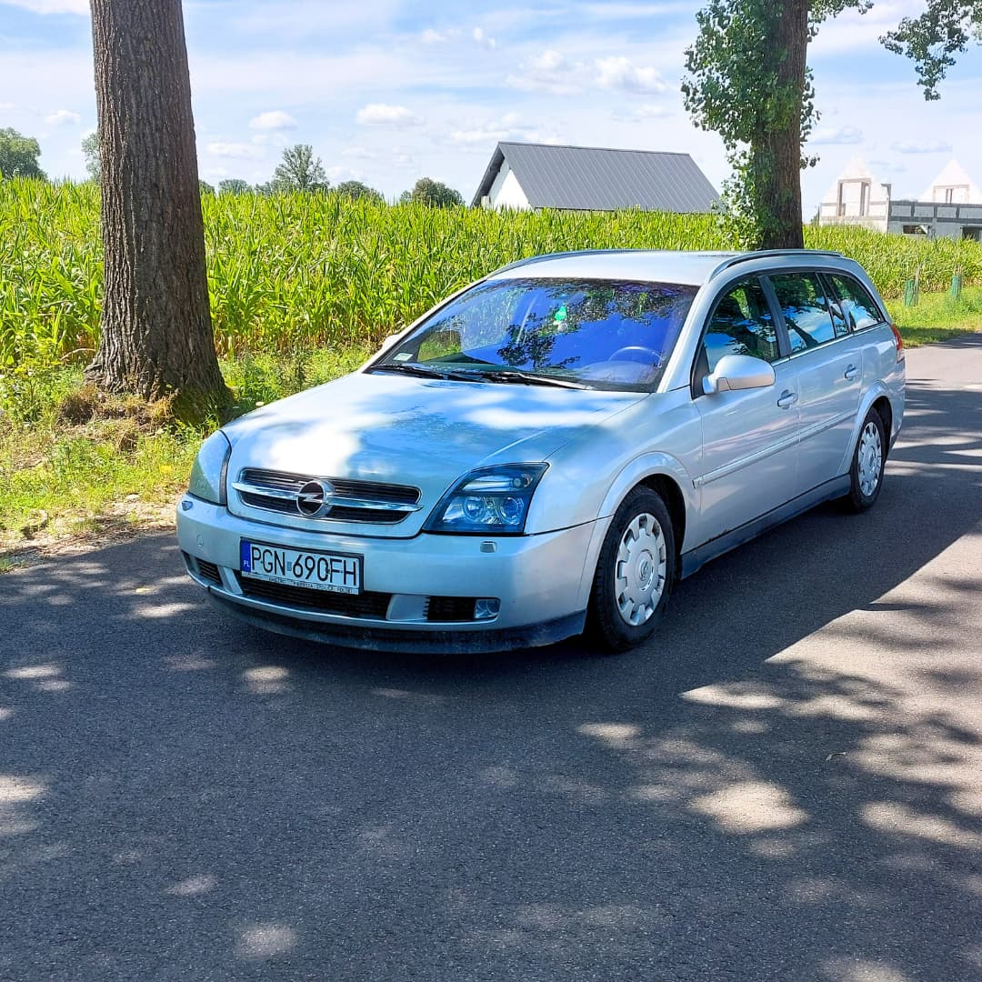 opel vectra kombi srebna w lesie